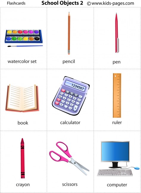 School Objects 2 flashcard